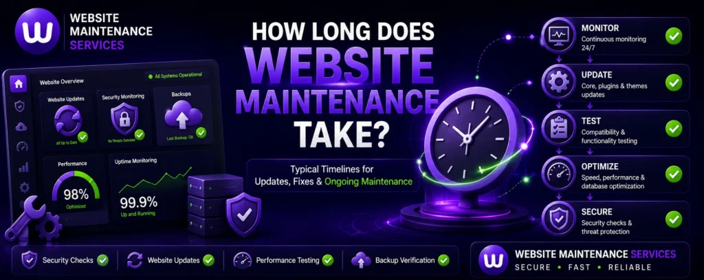 How Long Does Website Maintenance Take? (2026 Guide)