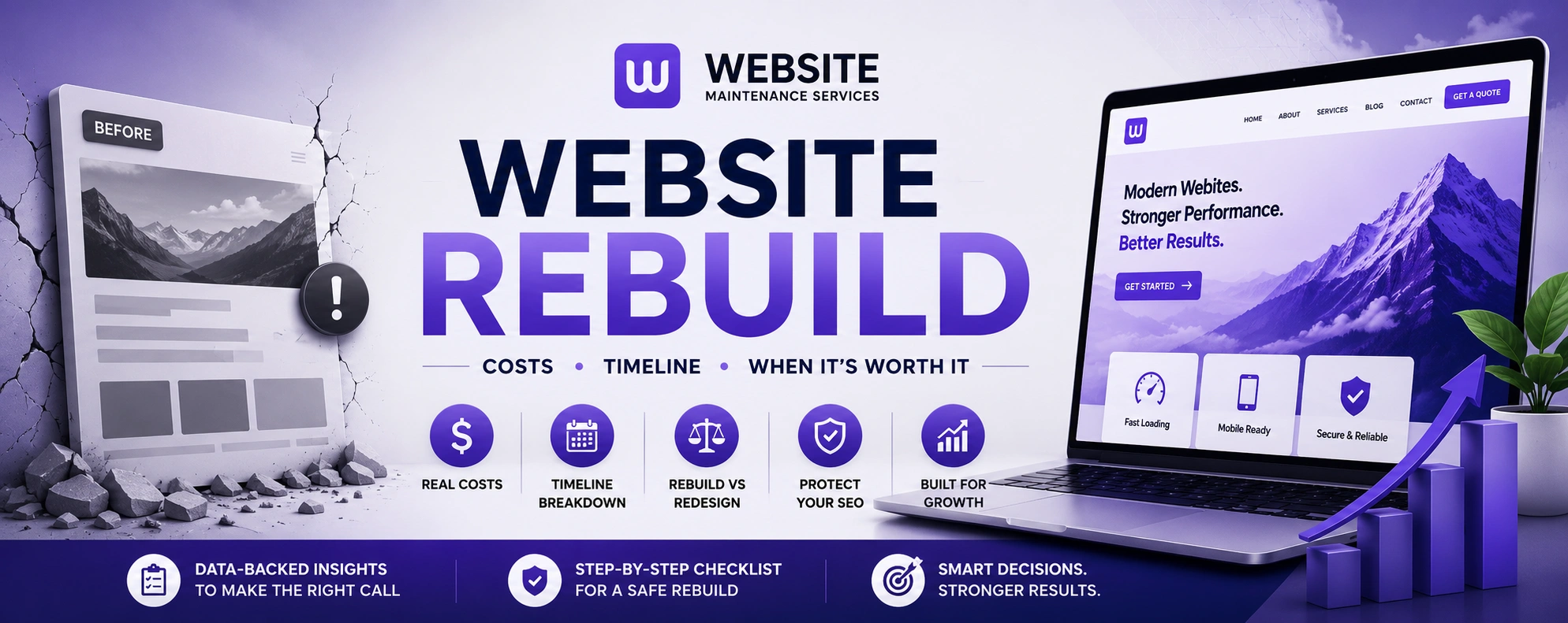 Website Rebuild guide explaining website rebuild costs, timelines, rebuild vs redesign, SEO protection, and when a full website rebuild is the right choice.