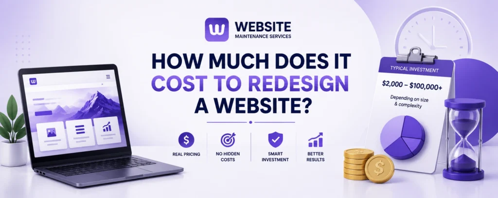 How Much Does It Cost to Redesign a Website? Website redesign pricing guide by Website Maintenance Services.